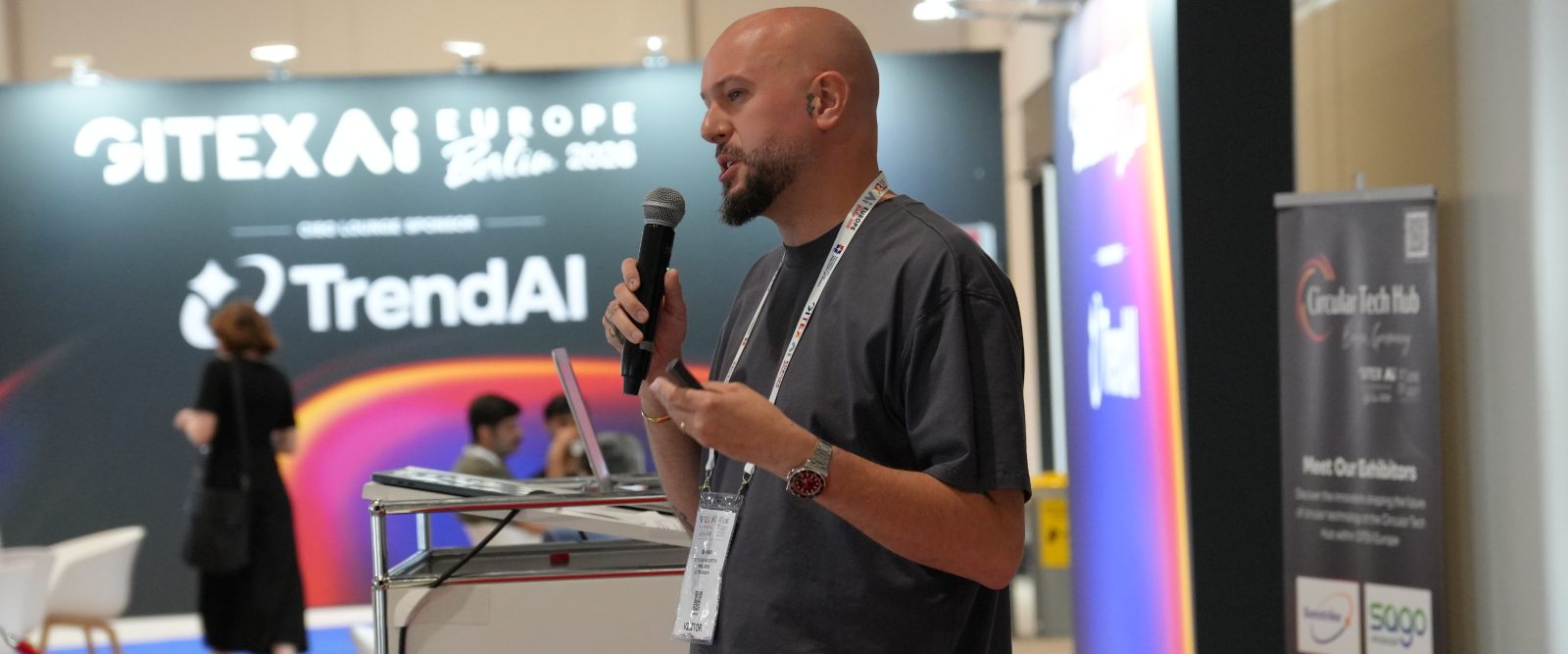 Presentation on the Circular Tech Hub stage at GITEX Europe in Berlin