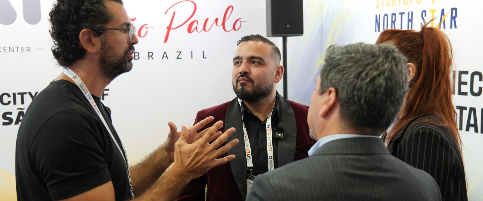 Naz Pirzada in conversation with delegates at GITEX Europe