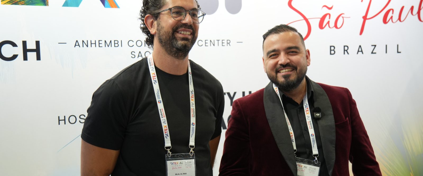 Naz Pirzada with an event partner at GITEX Europe