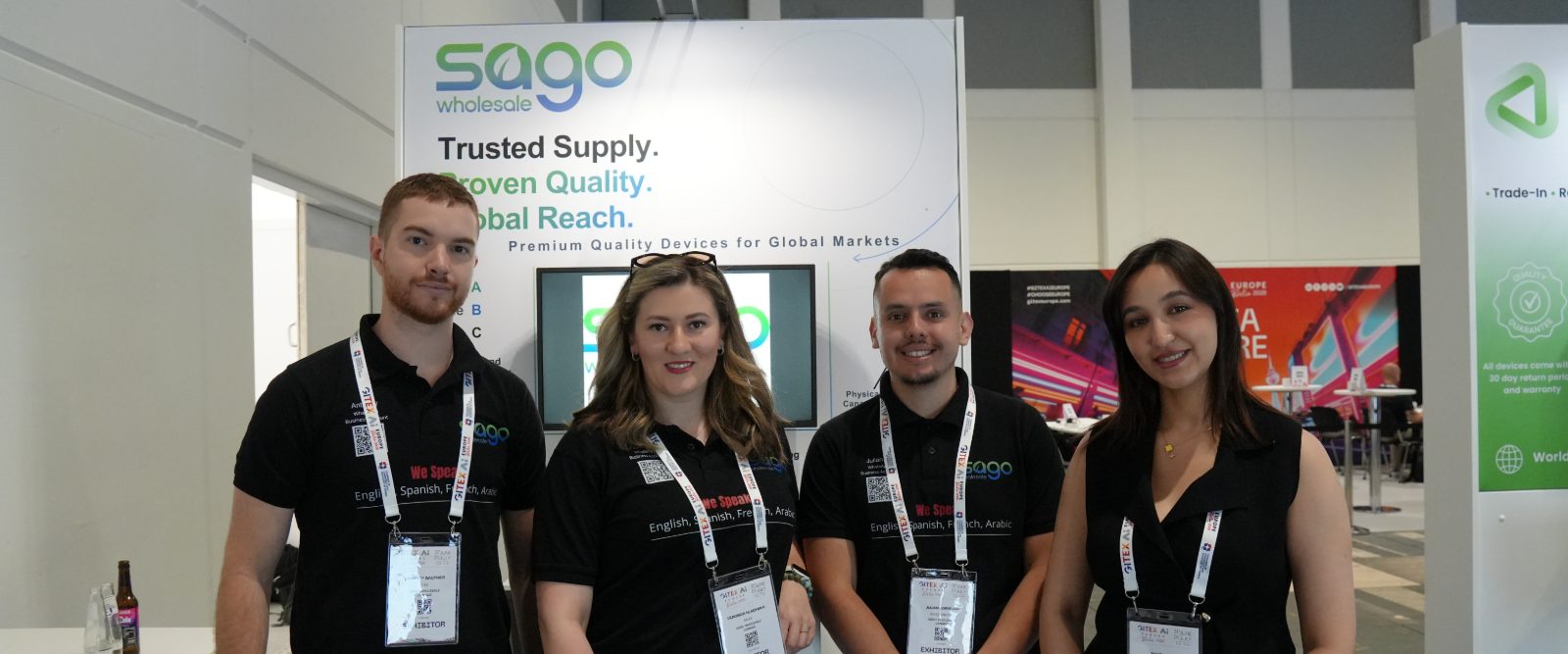 Sago Wholesale team on their exhibition stand at GITEX Europe in Berlin